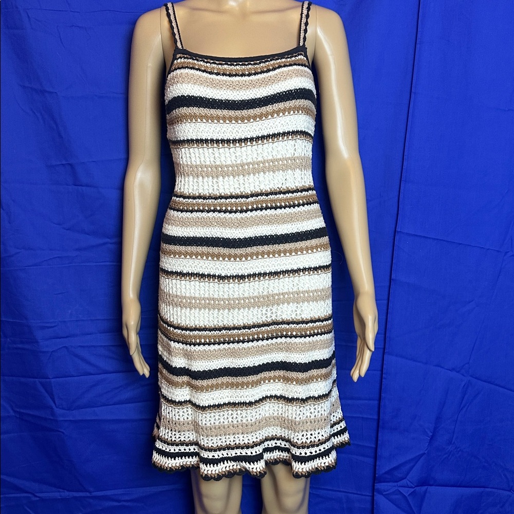 American Eagle Outfitters Crochet lined Striped Dress. Medium. NWOT.